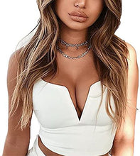 Load image into Gallery viewer, Deep V Neck Sleeveless Crop Top