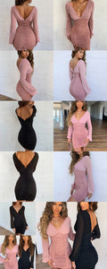 2022o is Sexy Long Sleeve Slim Elastic Bodycon