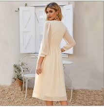 Load image into Gallery viewer, Elegant V-neck Midi Dress