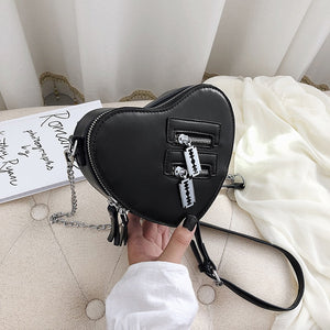 Love heart shape shoulder bag