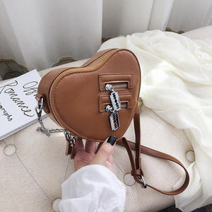 Love heart shape shoulder bag