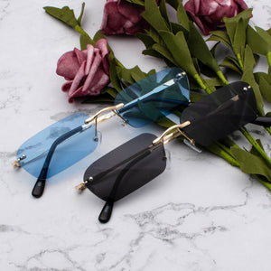 Rimless Rectangle Sunglasses