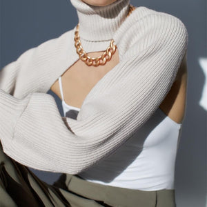 Turtleneck Sexy Short Sweater