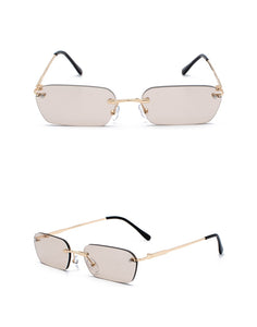 Rimless Rectangle Sunglasses