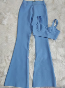 Sleeveless Bustiers And Long Bell-Bottoms Trousers