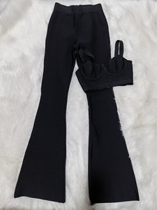 Sleeveless Bustiers And Long Bell-Bottoms Trousers