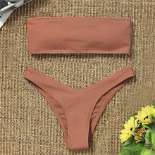 Load image into Gallery viewer, High Waist Strapless Bikini