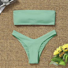 Load image into Gallery viewer, High Waist Strapless Bikini