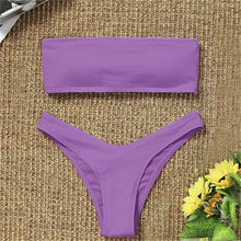 Load image into Gallery viewer, High Waist Strapless Bikini