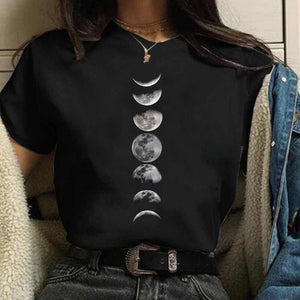 Moon print T- shirt