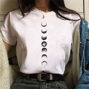 Moon print T- shirt