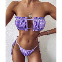 Load image into Gallery viewer, Pleated Bandeau Swimsuit