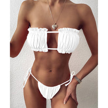 Load image into Gallery viewer, Pleated Bandeau Swimsuit