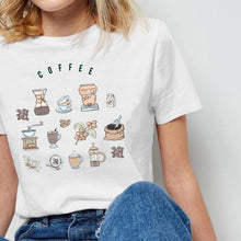 Load image into Gallery viewer, Coffee Print T Shirt