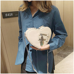 Love heart shape shoulder bag