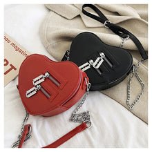 Load image into Gallery viewer, Love heart shape shoulder bag